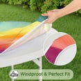thumbnail image 5 of Colorful Tie Dye Mountain Pattern Round Fitted Tablecloth with Elastic Edge,Dining Table Cover Waterproof,Outdoor Round Tablecloth for Camping,Dining,Indoor and Outdoor, 5 of 7