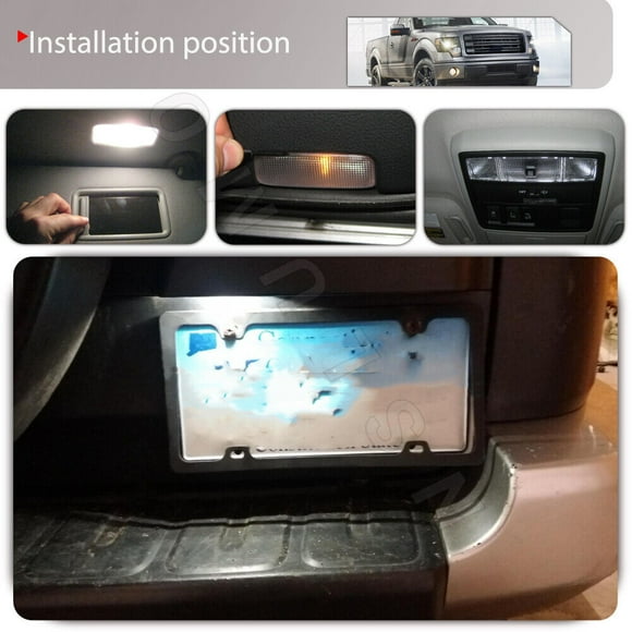 13-Pack White LED Interior Dome Puddle Light Bulb Kit for 2009-2014 for Ford F-150 -