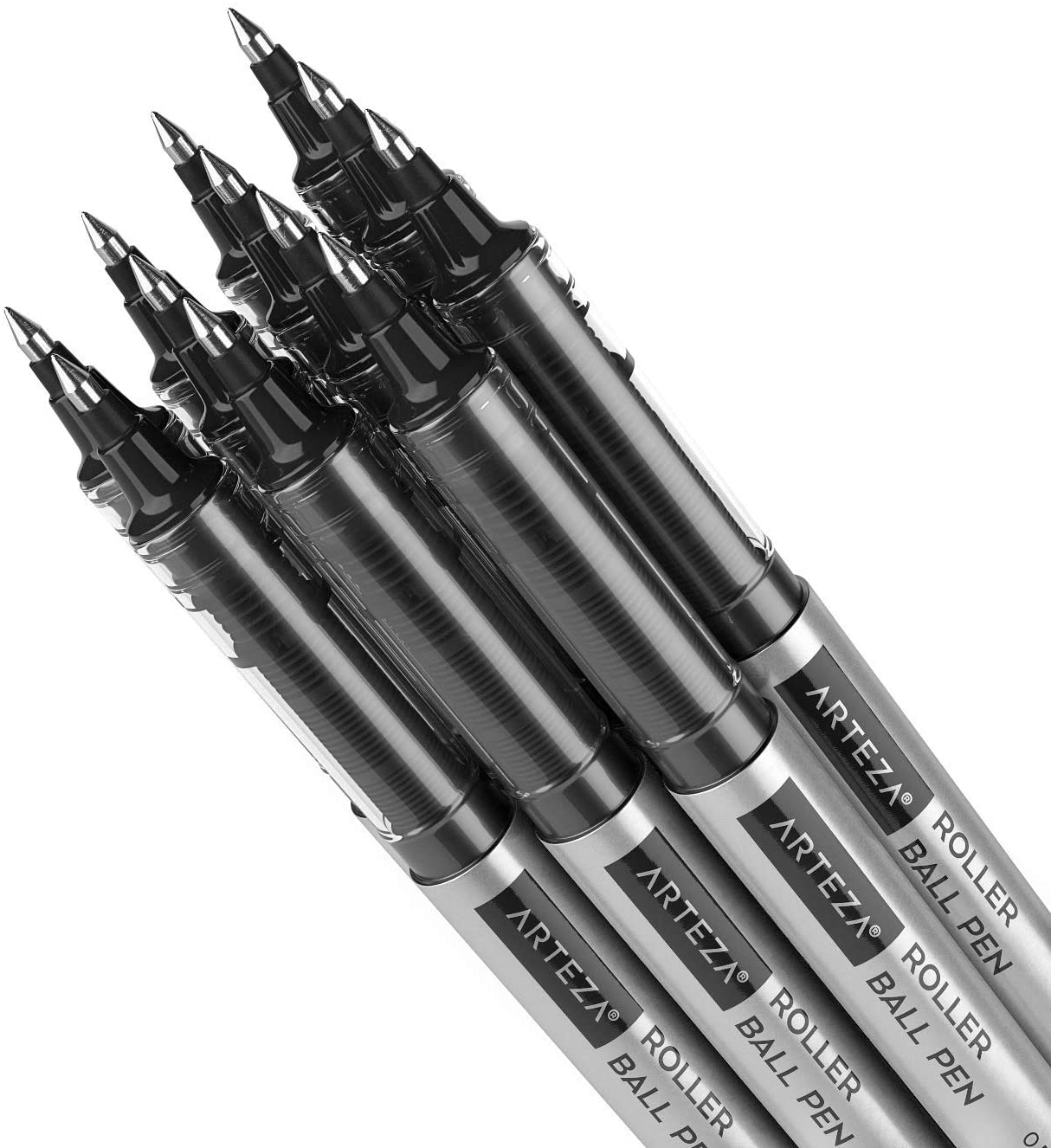 Arteza Roller Ball Pens, Black Ink, Extra Fine 0.5 mm - 40 Pack