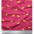 thumbnail image 1 of Soimoi Rayon Fabric Leaves,Branches & Canary Bird Print Sewing Fabric Yard 56 Inch Wide, 1 of 1