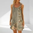 thumbnail image 1 of Ovzne Robes pour Femmes Robe Femme Mode Robe Décontractée pour Femmes Imprimée à Manches Courtes à Col Rond avec Poches Robe Grande Taille Robe Maxi Imprimée Liquidation, 1 of 5
