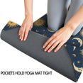 thumbnail image 3 of Dark Blue Sun Moon Star Pattern Hot Yoga Mat Towel Non Slip for Hot Yoga - Quick-Drying Yoga Mat Cover with 4 Corner Pockets with Travel Bag - Hot Yoga Towel Non Slip 70"x26", 3 of 6