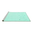 thumbnail image 2 of Ahgly Company Machine Washable Indoor Rectangle Solid Turquoise Blue Modern Area Rugs, 2' x 4', 2 of 4