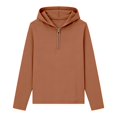 thumbnail image 6 of Women's Quarter Zip Pullover Sweatshirt, Long Sleeve V Neck Hooded Sweatshirt, Solid Color Casual Shirt, Fall Winter Loose Fit Tops for Women, Casual Long Sleeve Shirts for Women Orange XXXL, 6 of 6