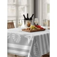 thumbnail image 6 of Grey Striped Coastal Table Cloth, Nautical Beach Starfish Shell Waterproof Tablecloth for Rectangle Tables, Reusable Washable Fabric Table Cover for Restaurant Kitchen Dining Tables 60"x84", 6 of 6