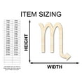 thumbnail image 2 of Unfinished Wood Scorpio Sign Shape - Zodiac Craft - up to 46" 6" / 1/8", 2 of 5