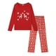 thumbnail image 2 of Conjunto de pijamas navideños para toda la familia Inspire Chic, con estampado de ciervo, mangas largas, parte superior con estampado lindo y pantalones ["Hombres"] XL Rojo, 2 of 5