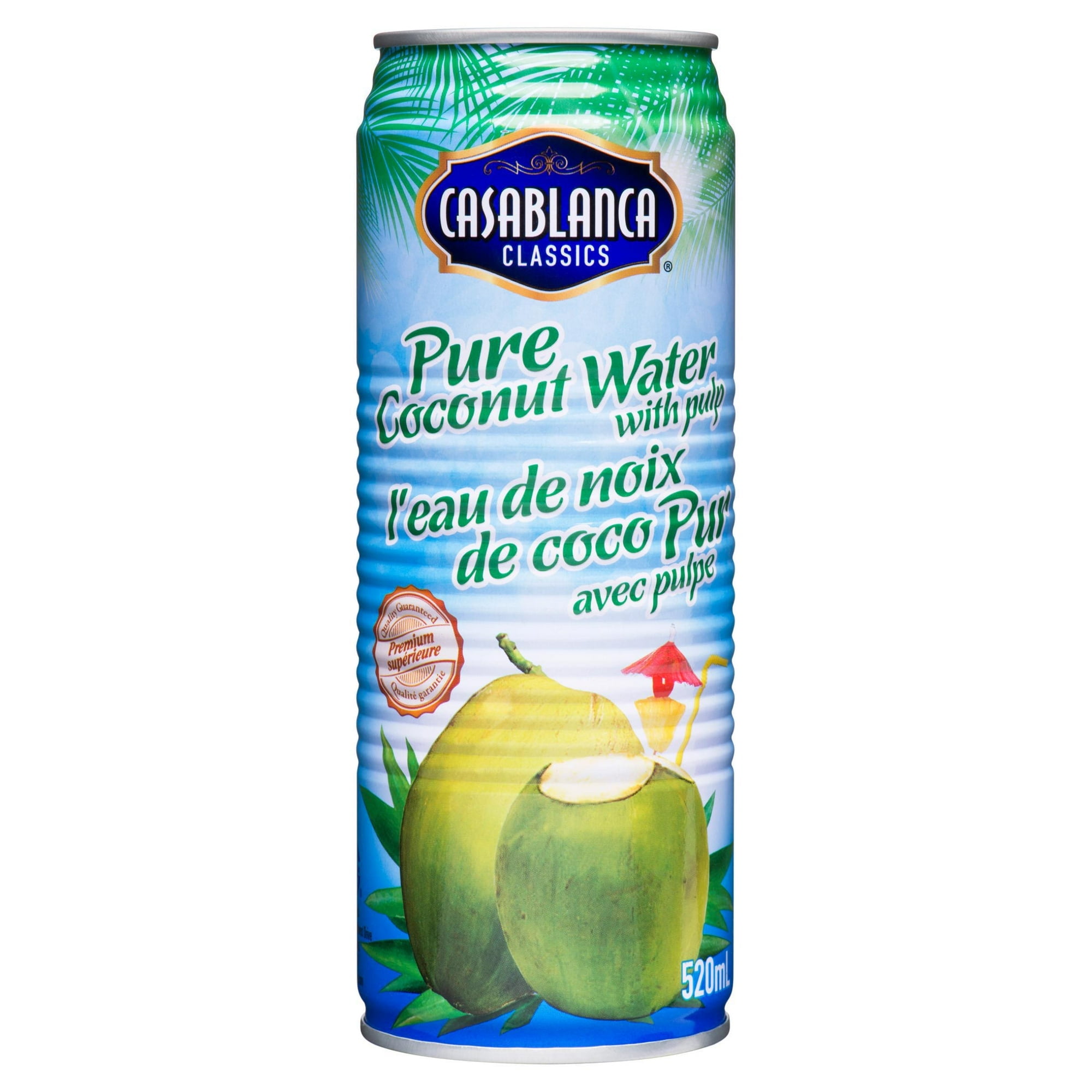 Casablanca Pure Coconut Water with Pulp, 520 mL