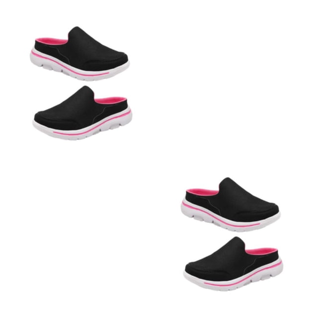 Sonducket 1 par de toboganes de cubierta de malla de estilo informal para mujer, zapatillas de tacón plano de fiesta de viaje, sandalias de Type32 NO32