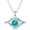 B01:Turquoise, variant on SISGEM Evil Eye Lab Grown Diamond Necklace Turkish Eye Gemstone Sterling Silver Eye Necklace for Women Greek Protection Pendant