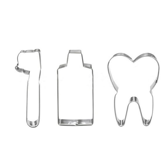 MERRYHAPY 3-Piece Stainless Steel Cookie Cutter Set for Baking, Kitchen, and