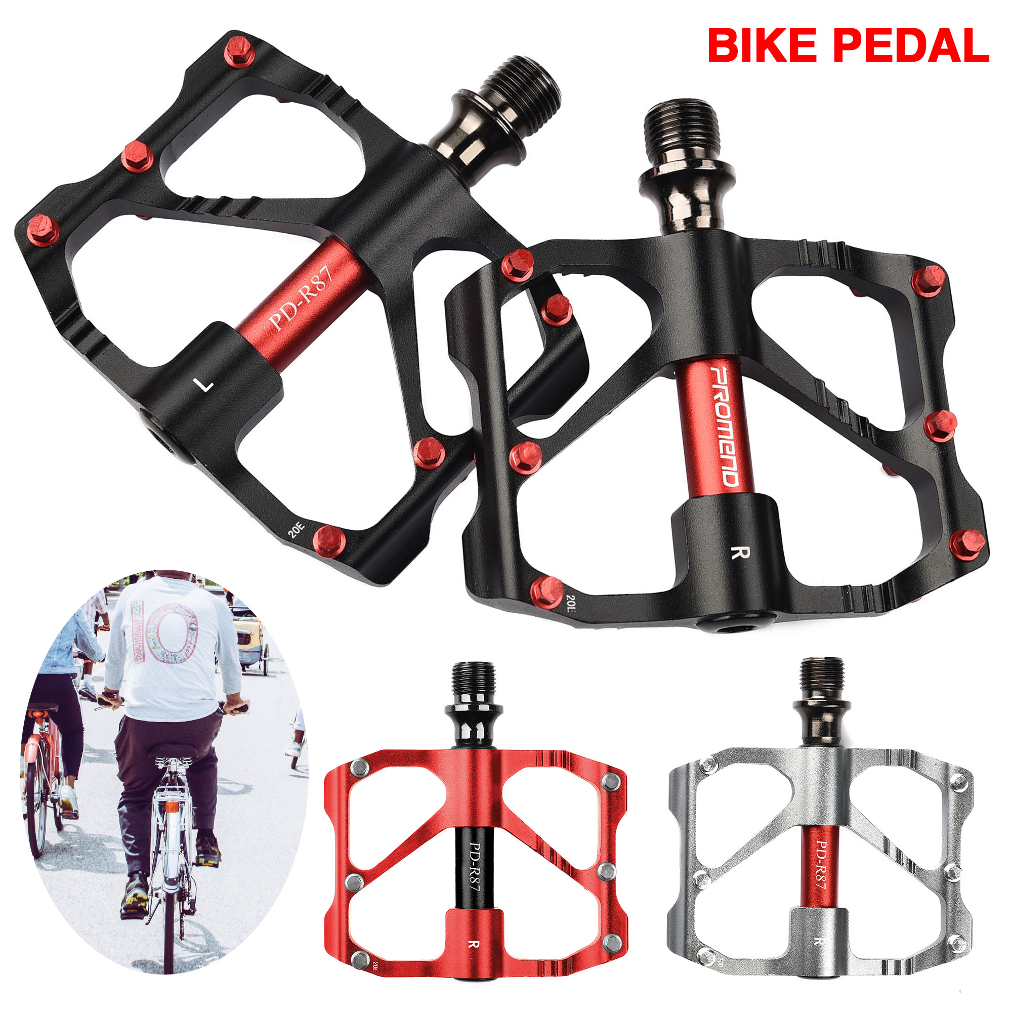1Pair MTB Bike Pedals Road Bicycle Pedals 9//16/'/' Sealed Bearing Ultralight Pedal