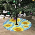 thumbnail image 2 of FMSHPON FloralSunflowers Xmas Christmas Tree Skirt Stand Mat for Holiday Party Decoration Indoor Outdoor 36 inches, 2 of 3
