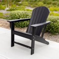thumbnail image 6 of Hampton Black Poly Outdoor Patio Adirondack Chair, 6 of 9