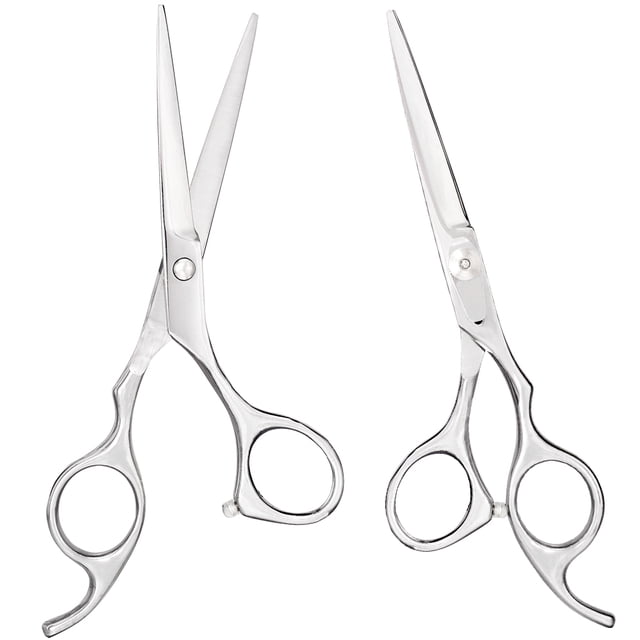 Cribun Hair Cutting Scissors Haircut Shears Barber Hair Trimming Razor Edge Scissor Stainless Steel for Hairdressing, Home Salon