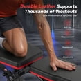 thumbnail image 4 of MERACH Adjustable Weight Bench Hold up to 990 lbs, Foldable Exercise Bench for Home Gym Fitness Strength Training, Black&Red, 4 of 10