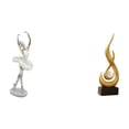 thumbnail image 1 of Figura de bailarina, adorno de escritorio, escultura abstracta de fuego, estatua de arte moderno, material de resina, detalles finos, adecuada para sa, 1 of 8