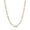 Yellow Gold and White Gold, variant on 10 KARAT TWO TONE GOLD FIGARO PAVE SOLID LINK CHAIN NECKLACE (3.5MM)