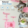 thumbnail image 5 of VibrantEcho Cat Tree 54in Cat Tower Multi-Level Durable Cat Scratching Post & Cozy Fun Cat Jumping Platform Space Saving Cat Condo Pet Play House for Indoor Cats,Pink, 5 of 14
