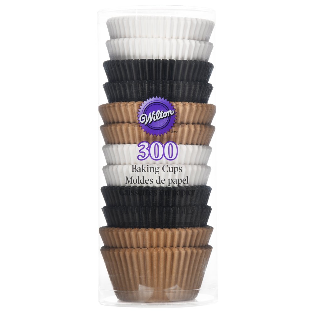 Wilton Cupcake Liners, White, Black and Natural, 300Count Walmart