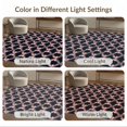 thumbnail image 7 of ODIKA 8'x10' Washable Area Rug Non-Slip Chair-Friendly Mat Pink Delicate Ribbon Themed Symmetrical Polka Dot Shaped for Dining Room, Large Office, Lounge, 7 of 7