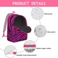 thumbnail image 2 of Rainbow Zebra Pattern Travel Backpack, Colorful Multicolor Zebra Print Daypack with Gradient Cartoon Design for Fashion Lovers, 2 of 5