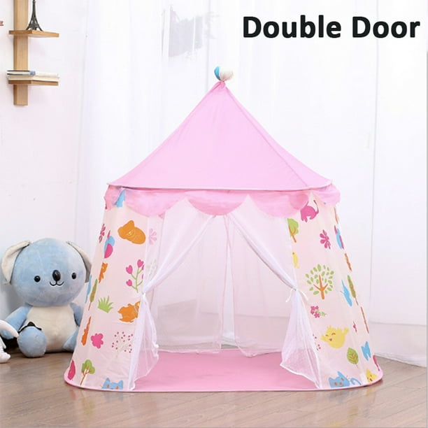 Tents For Girls Princess Game Castle Kids Play Tent House Large Outdoor Kids Play Tent For Girls Pink Blue Walmart Com Walmart Com
