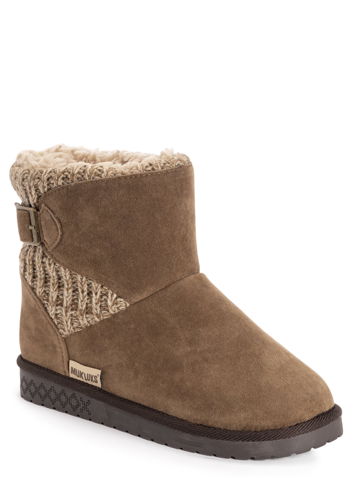 Muk Luks Women's Melly Knit Faux Fur 