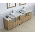 thumbnail image 4 of Vanity Art 96" Double Sink Freestanding Bathroom Vanity Set with Engineered Marble Top and Mirror, 4 of 9