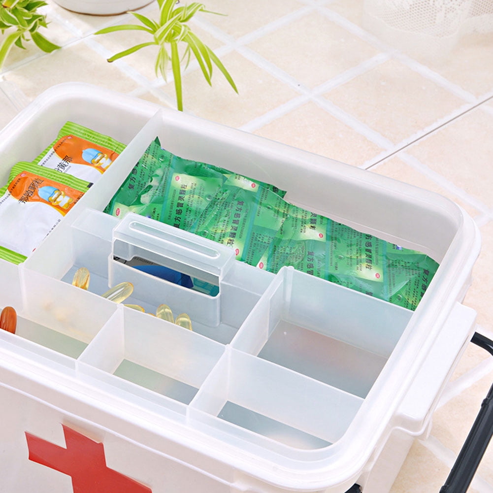 First Aid Kit Plastics Pouch Medicine Supplies Remedy Dust-proof Storage Cases Convenient Simple Style Household Supply Medical Case