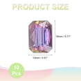 thumbnail image 2 of Uxcell 10 Pack Rectangle Crystal Glass Beads, Faceted Glass Beads Clear Loose Craft Flat Square Shape Spacer Bead for DIY Bracelet Necklace Keychain Making, Purple Gold, 2 of 6