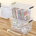 thumbnail image 4 of Sosody 70 Quart Large Plastic Storage Box, Clear Latching Bin with Lid and Wheels, 4 Packs, 4 of 8
