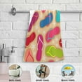 thumbnail image 5 of Colorful Flip Flops Hand Towels 2 PCS, Summer Beach Kitchen Towel Ultra Soft and Highly Absorbent,Decorative Fingertip Face Towel for Bathroom Hotel, 28.3"x14.4", 5 of 5