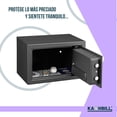 thumbnail image 2 of Caja Fuerte Biométrica KASHBILL Negra 25x35x25 cm con Cierre de Huella Digital y Llave de Emergencia, 2 of 9