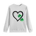 thumbnail image 6 of St Patricks Day Sweatshirt Women Heart Print Long Sleeve Shirt Casual Crewneck Pullover Shamrock Graphic Tops St Pattys Shirt, 6 of 7