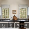 thumbnail image 3 of Mushroom (18) Kitchen Curtain Valance 3 Piece Home Curtains and Valance Set Curtain Sink Window Decor Window Treatment Tier 27.5x36 Length, 3 of 6