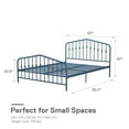 Novogratz Bushwick Metal Bed, Queen, Sea Blue
