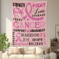 thumbnail image 4 of Pink Fleece Blanket For Cancer Zodiac Inspiring Gift Filled With Courage And Hope Sofa Bed Travel Camping Polyester Throw Shipped From USA Soft Warm Comfortable Flannel Blanket Gift, 4 of 9