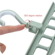 4 Pack Space Saving Cascading Plastic Hanger Organizer, Light Green