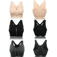 thumbnail image 5 of YouLoveIt Women Sports Bra Front Zipper Yoga Bras Padded Stretch Fitness Tops Workout Gym Activewear Yoga Bra for Gym Running Workout Fitness, 5 of 8