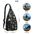 thumbnail image 3 of Cosmos Explorer Sling Backpack - Starry Night Sky Pattern Crossbody Shoulder Bag, Water-Resistant Hiking Essential, 3 of 4
