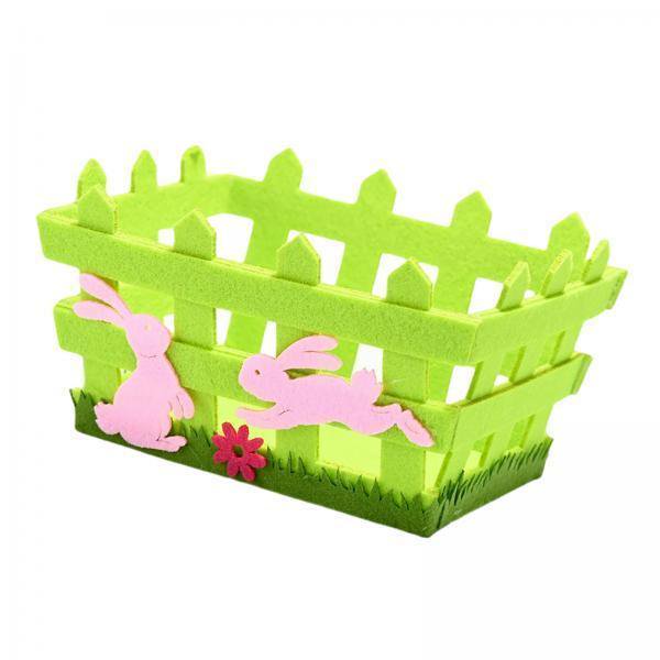 2x de Pascua portátil, almacenamiento misceláneo de azúcar, de huevos, sin tejer para fiestas de salón de Pascua para decoraciones Gloria Canasta de Pascua