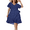 E952-Dot Belt Blue, variant on Plus Size Dress For Women Solid V Neck Dress Green Eyelet Pattern Tunic Tank Dress Pattern Ruffle Hem Dress Casual Loose Fits Dress For Summer XL 14W 16W