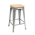 thumbnail image 3 of Heavenly Collection Silver & Wood Counter Stool, 3 of 3