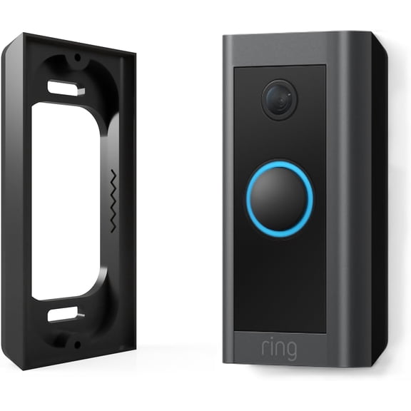 0.5” Spacer for Video Doorbell Wired (Model 5AT3T5) - Premium doorbell Mount - Black
