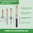 thumbnail image 3 of Garden Tools Set, 9 Pieces Heavy Duty Kit with Storage Bag - Rust-Proof Stainless Steel Gardening Tools, Non-Slip Ergonomic Handle, Ideal Gift for Women, Men & Gardeners, 3 of 7