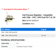 thumbnail image 2 of Fuel Pressure Regulator - Compatible with 1988 - 1997, 1999 Ford F53 7.5L V8 1989 1990 1991 1992 1993 1994 1995 1996, 2 of 2