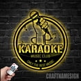 thumbnail image 3 of Craftnamesign Custom Karaoke Metal Wall Art LED Light, Karaoke Club Decor, Custom Karaoke Name Sign, 3 of 5