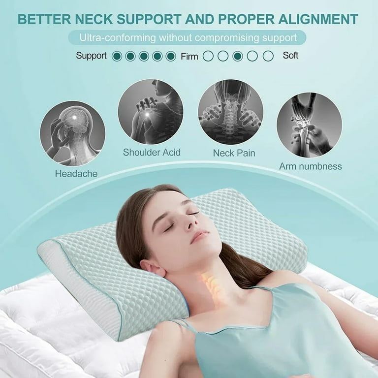 Cotton Pillowcase Neck Pillow Cover Case EARKITY Cooling