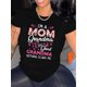 thumbnail image 1 of Camiseta con estampado de letras, camiseta informal de cuello redondo y manga corta, ropa de mujer, camiseta deportiva de ocio, 1 of 5